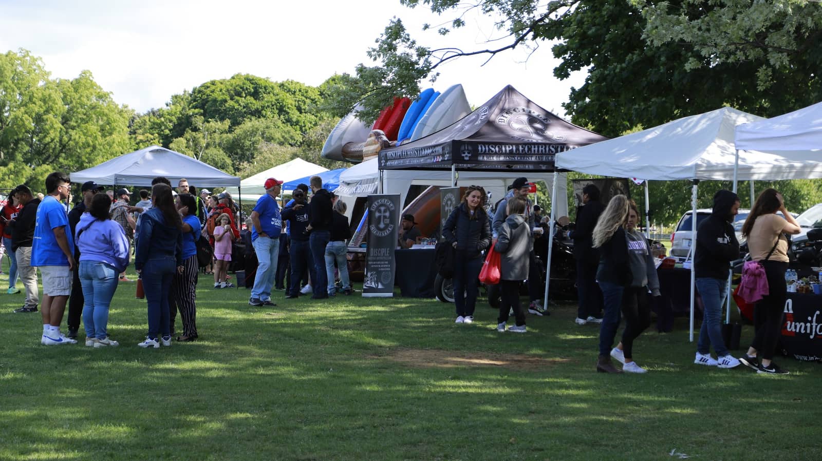 Jesus Festival vendors, ministries and neighbours connecting at Gage Park